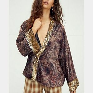 Free People Layla embellished kimono